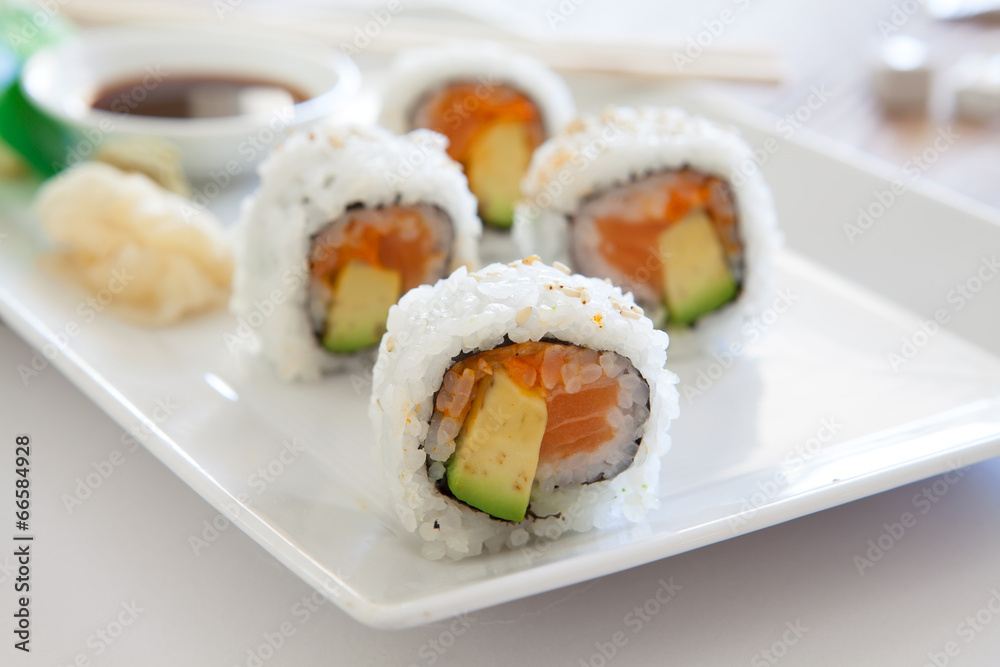 Salmon Avocado Roll Salmon Avocado Roll