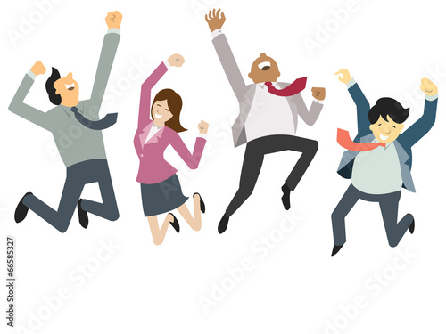 happy and success businesspeople
