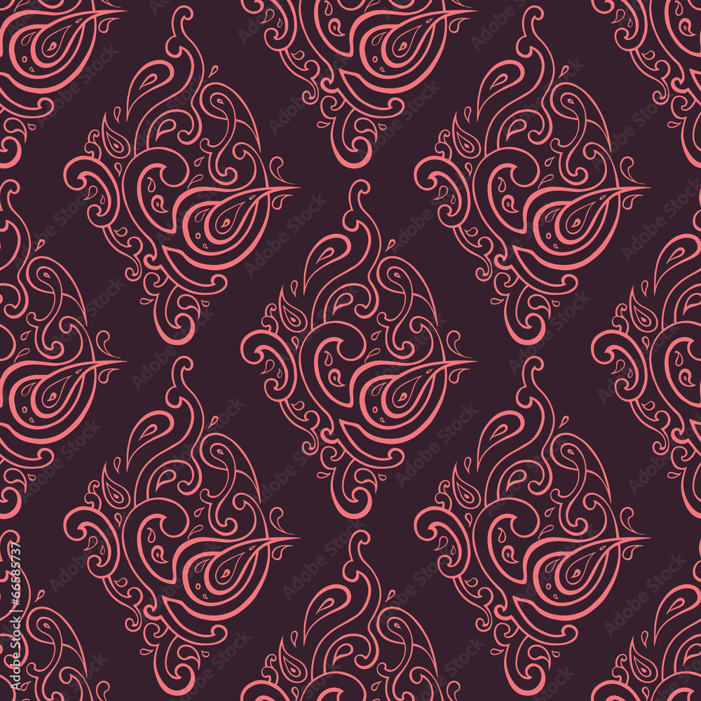 Seamless Paisley background. Seamless Paisley background.