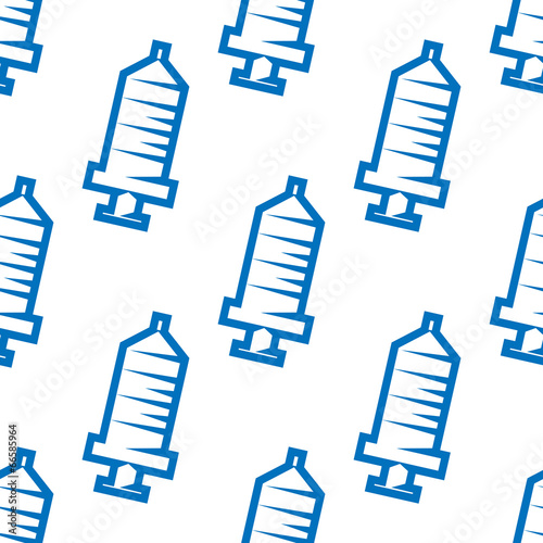 Seamless pattern of a hypodermic syringe