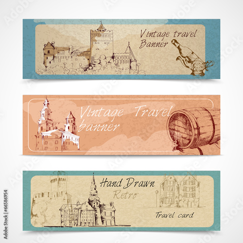 Old city banners