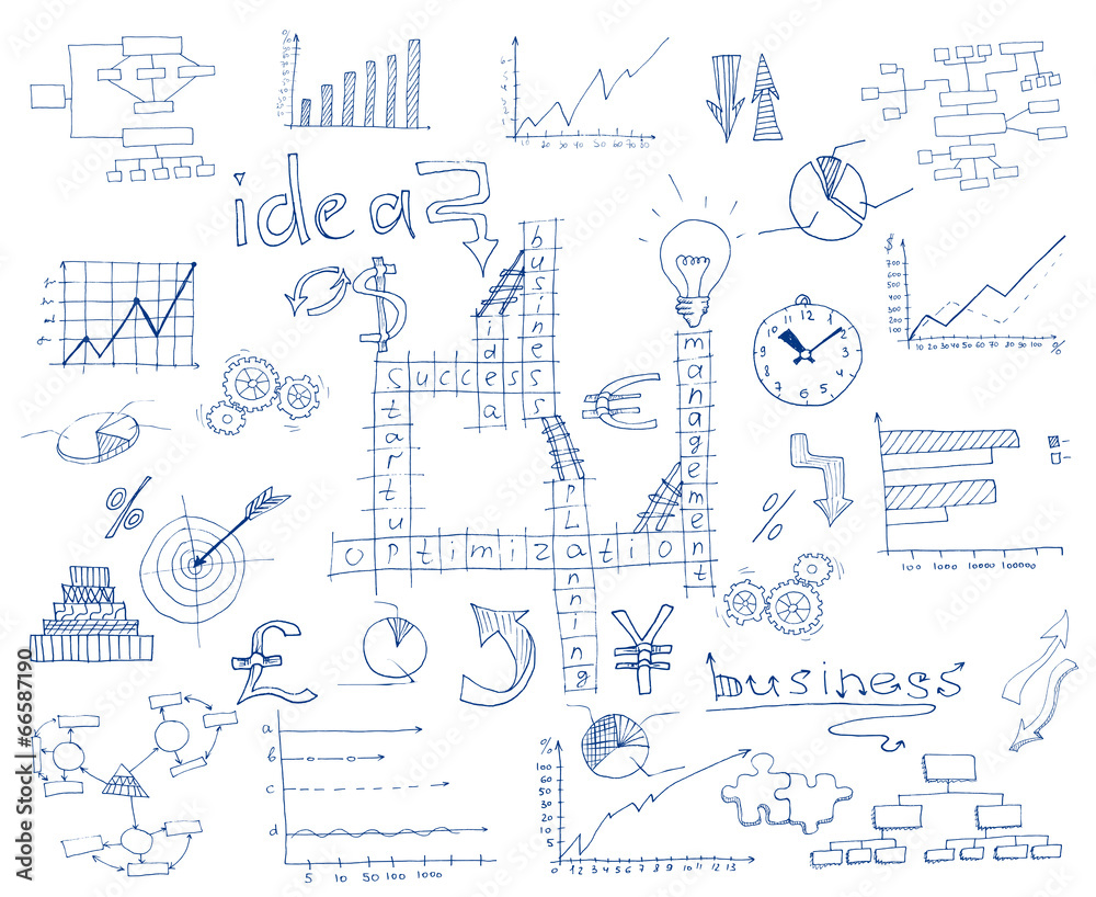 Business sketch infographic Business sketch infographic