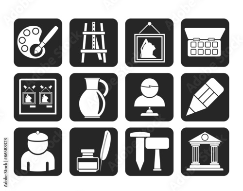 Silhouette Fine art objects icons