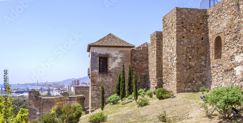 Interior of the Alcazaba of Malaga, Spain