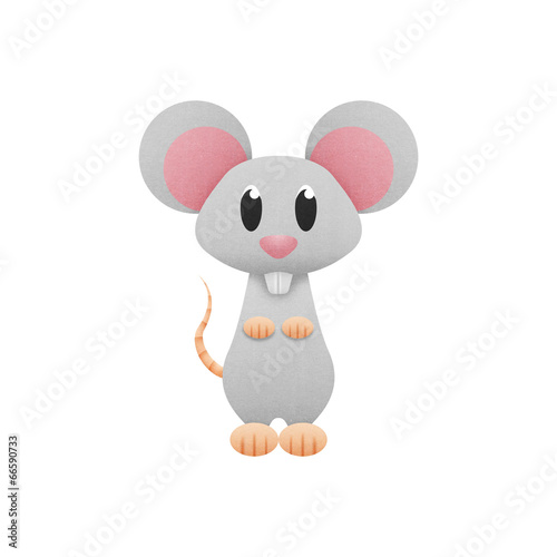 white mouse  rat is cute cartoon illustration from animal of pap