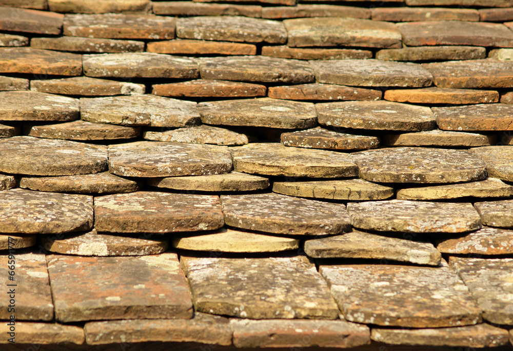 Old roof tiling texture, damaged and ruined. Old roof tiling texture, damaged and ruined.