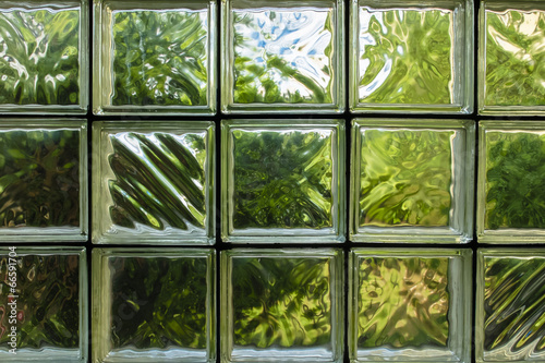 Pattern of glass block wall