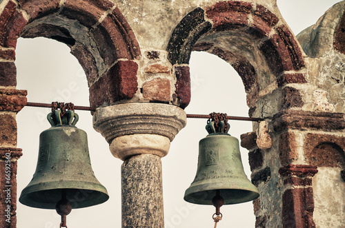 Obraz na plátne Bells of a greek church