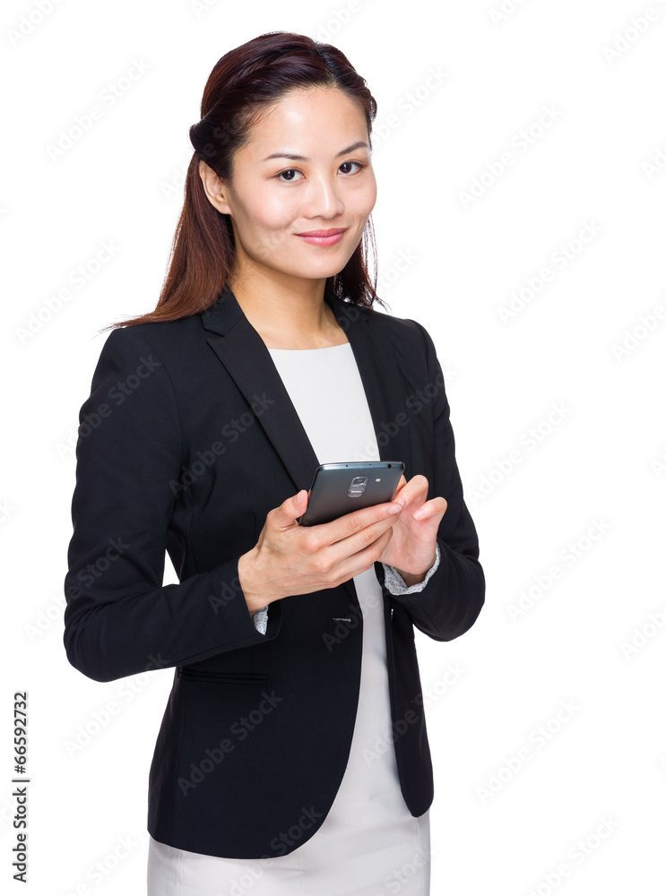 Asian business woman with mobile phone Asian business woman with mobile phone