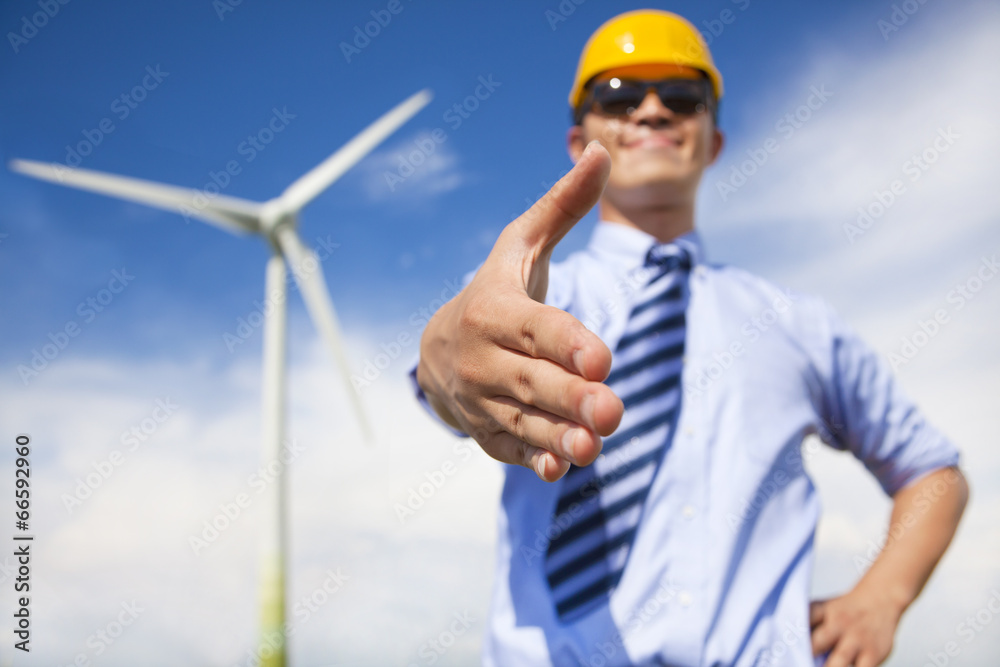 professional business man cooperate to do wind power fuel professional business man cooperate to do wind power fuel
