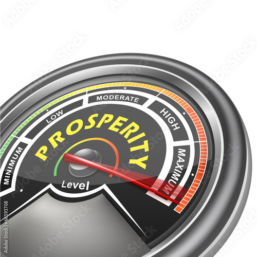 vector prosperity conceptual meter indicator