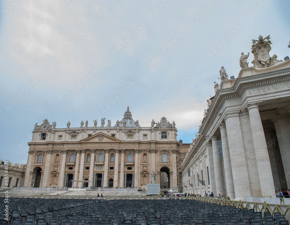 Vatican City. St Peter Basilica and Square