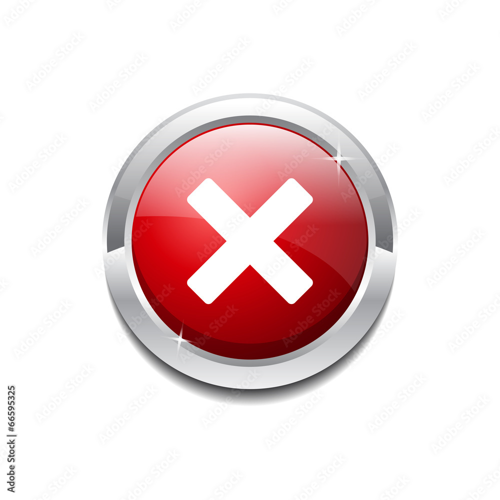 Cross Circular Red Vector Web Button Icon Cross Circular Red Vector Web Button Icon