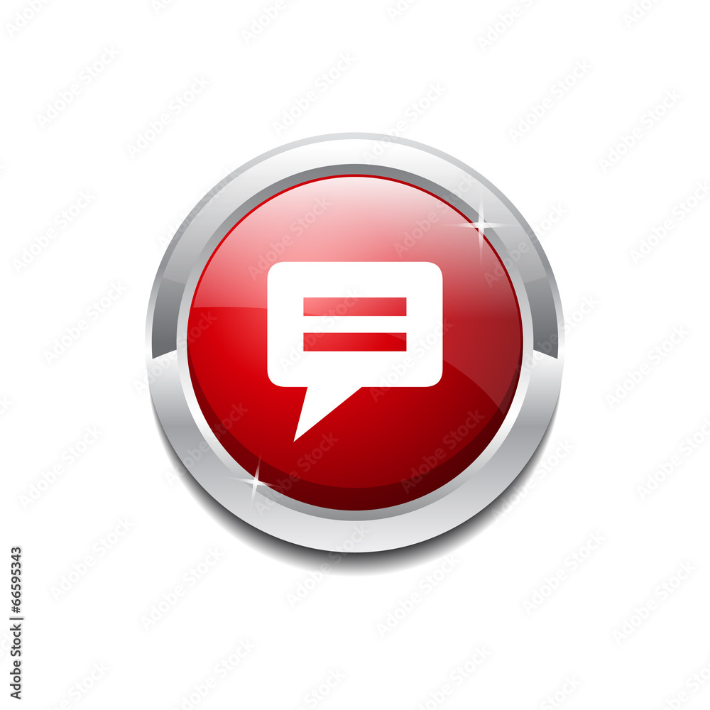 Message Circular Vector Red Web Icon Button Message Circular Vector Red Web Icon Button
