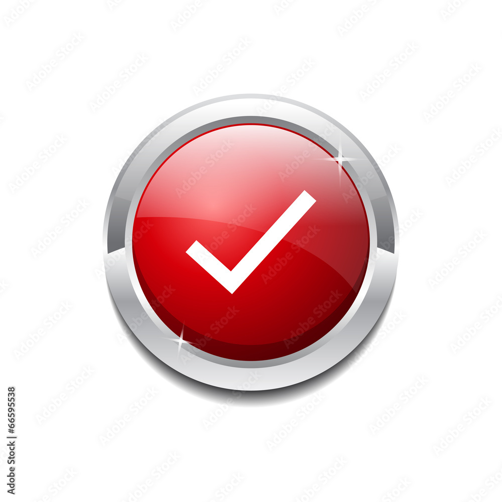 Tick Mark Circular Vector Red Web Icon Button Tick Mark Circular Vector Red Web Icon Button