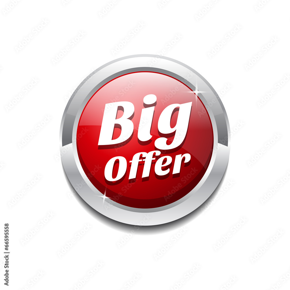 Big Offer Glossy Shiny Circular Vector Button Big Offer Glossy Shiny Circular Vector Button