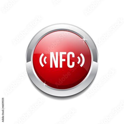 Free Download NFC Circular Vector Red Web Icon Button - GFXLoad