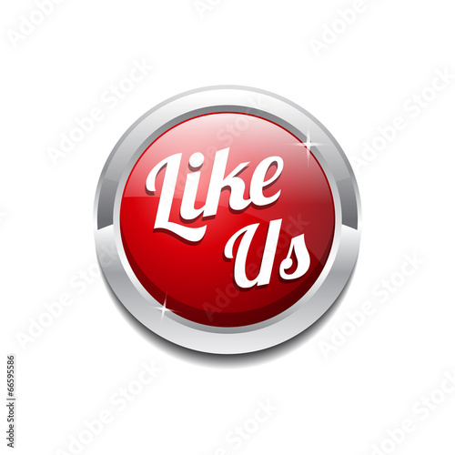 Free Download Glossy Like Us Vector Icon Button - GFXLoad