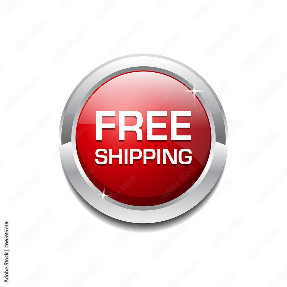 Free Shipping Glossy Shiny Circular Vector Button Free Shipping Glossy Shiny Circular Vector Button