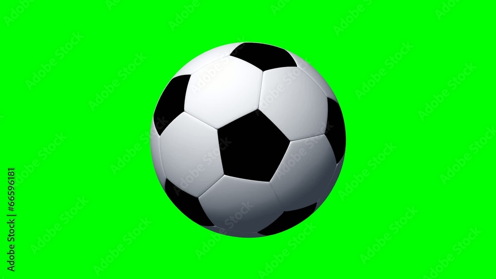 Soccer ball rotates - green screen Soccer ball rotates - green screen