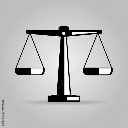 Vector icon of justice scales