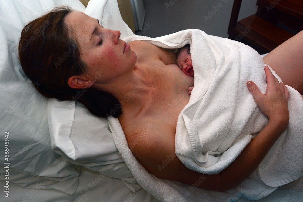 Pregnancy - pregnant woman and newborn