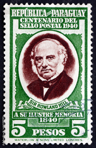 Postage stamp Paraguay 1940 Sir Rowland Hill photo