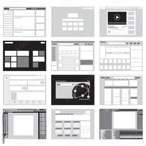 website template icon and Background