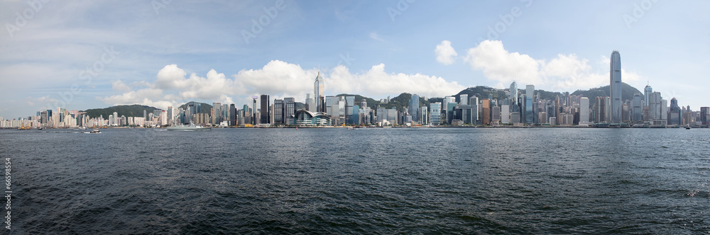 Naklejka premium Hong Kong Island Central City Skyline
