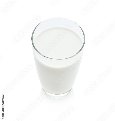 glass of milk isolated on white