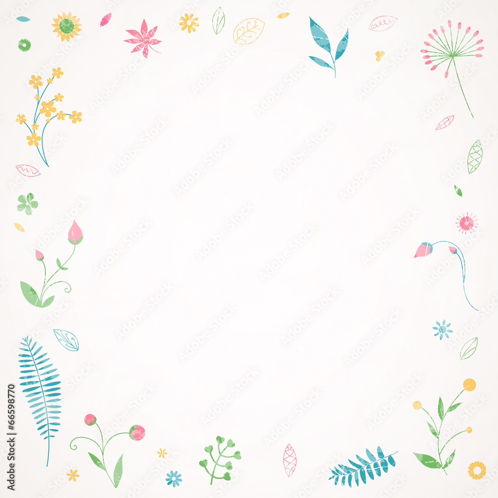 Vector Illustration of an Abstract Floral Background