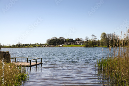 View of Urswick Tarn and jetty in Cumbria