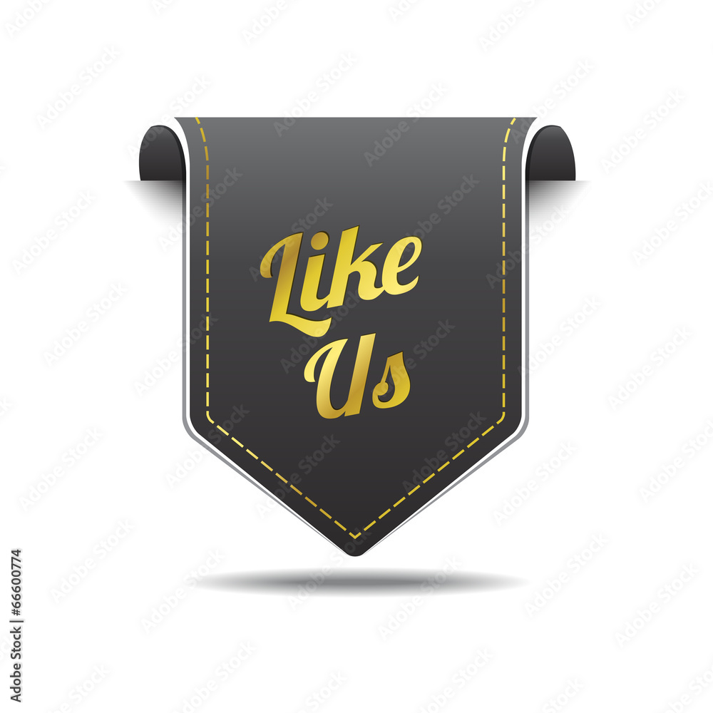 Like Us Gold Black Label Icon Vector Design Like Us Gold Black Label Icon Vector Design