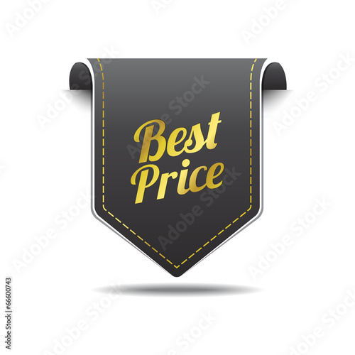 Best Price Gold Black Label Icon Vector Design