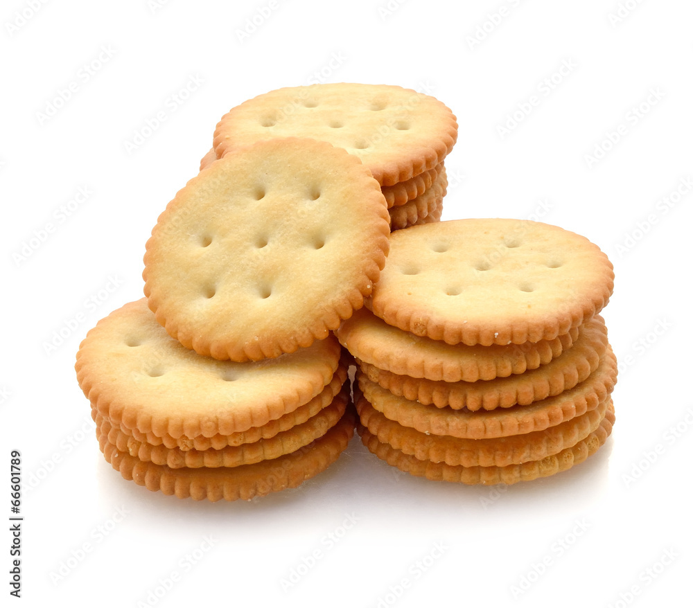 crackers on white background crackers on white background