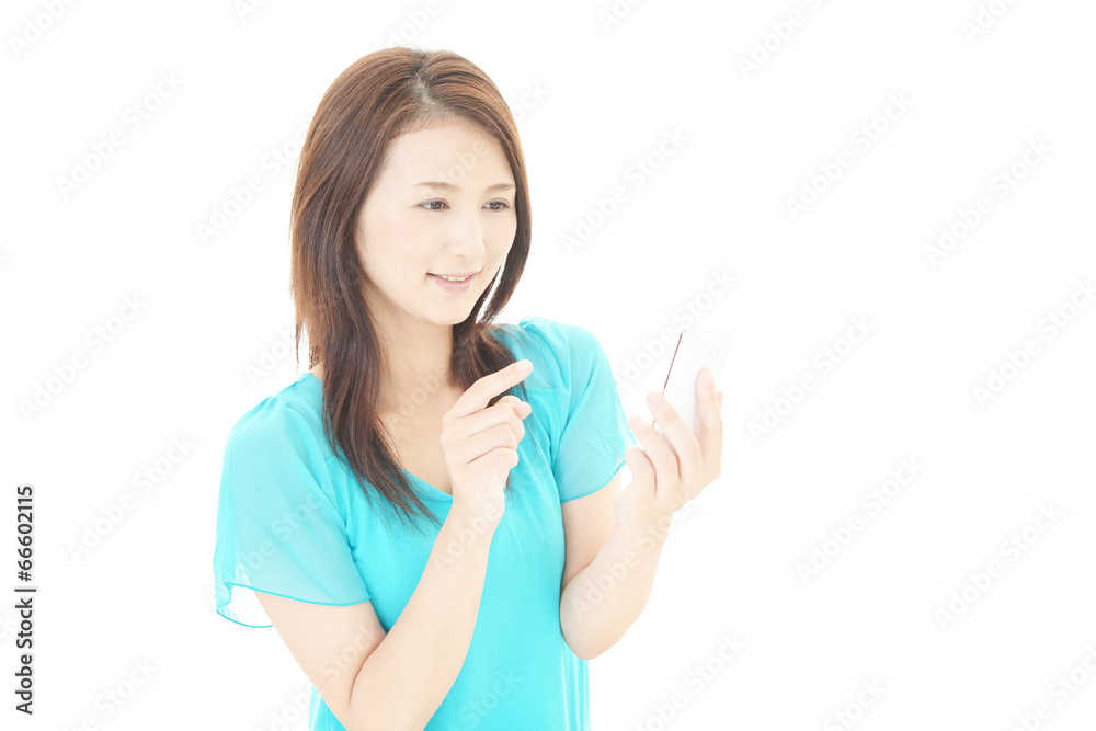 笑顔の女性