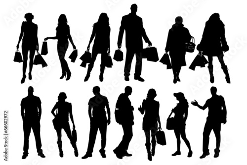 Vector silhouette of a people.