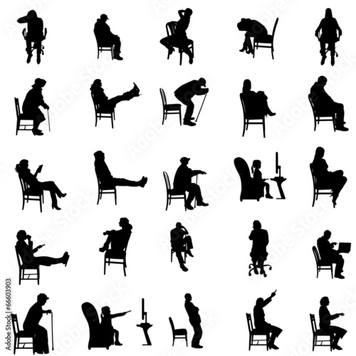 Vector silhouettes of people.