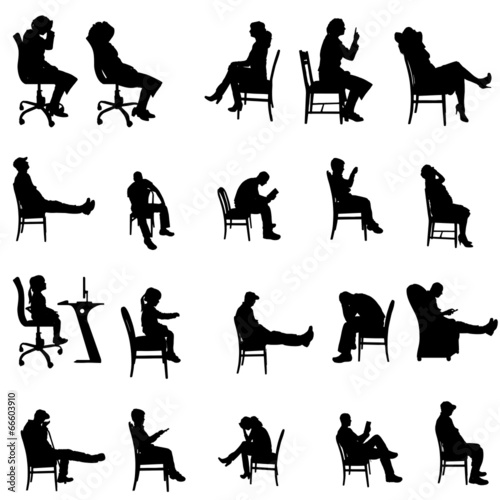 Vector silhouettes of people.