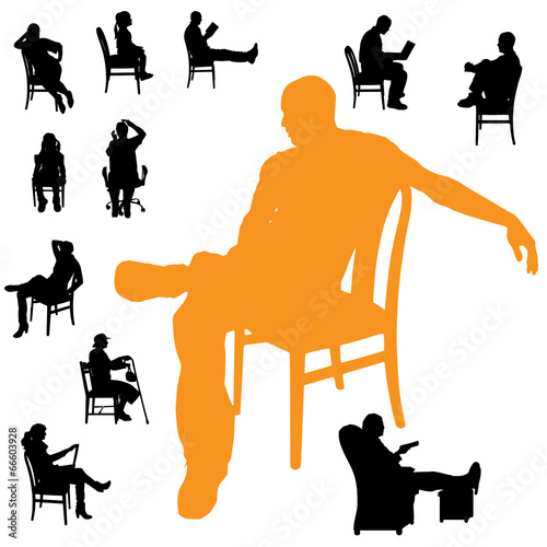 Vector silhouettes of people.