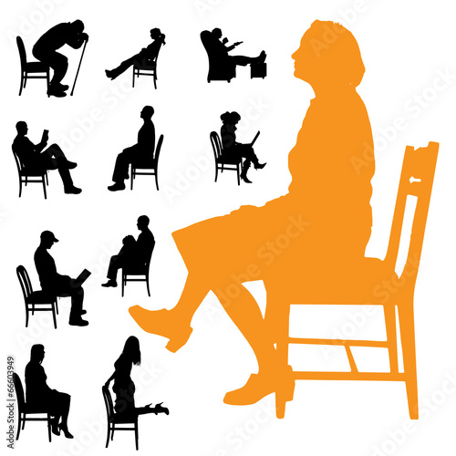 Vector silhouettes of people.