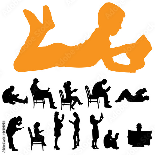 Vector silhouette of a people.