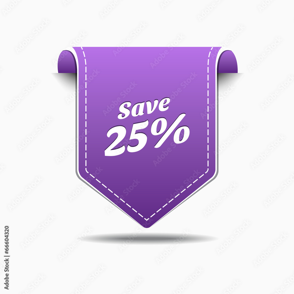 Save 25 Purple Label Icon Vector Design Save 25 Purple Label Icon Vector Design