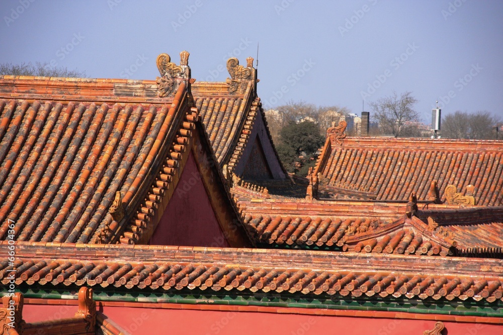 Naklejka premium les toits de la cité interdite