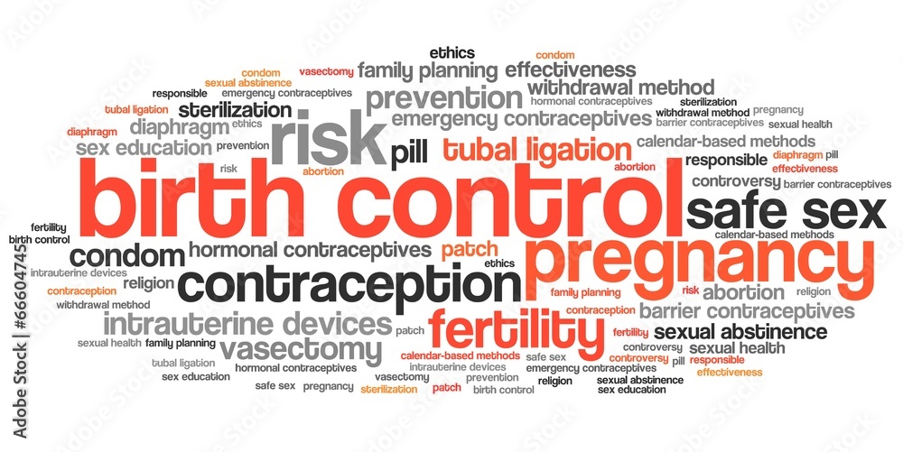 Birth control - word cloud illustration