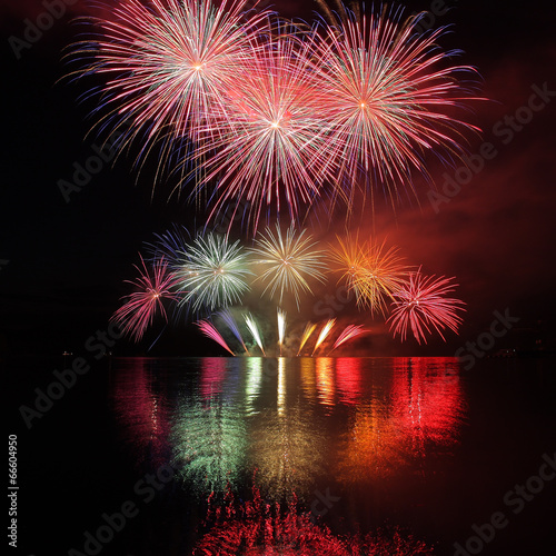 Fireworks - Ignis Brunensis in Czech republic in Brno 18.6.2014 photo