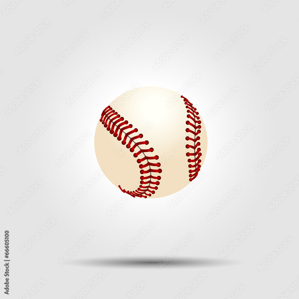 Baseball ball isolated on white with shadow Baseball ball isolated on white with shadow