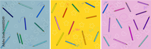 pattern with pencils