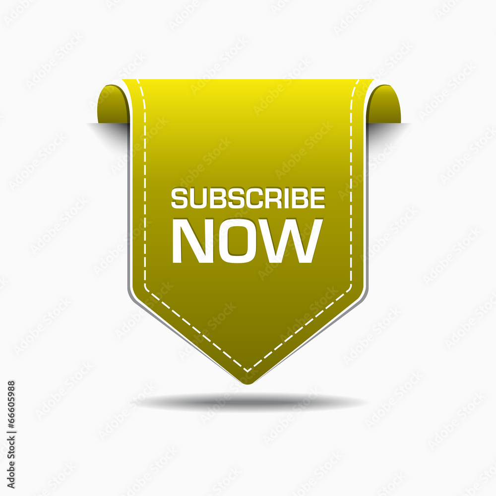 Subscribe Now Yellow Label Vector Icon Set Subscribe Now Yellow Label Vector Icon Set