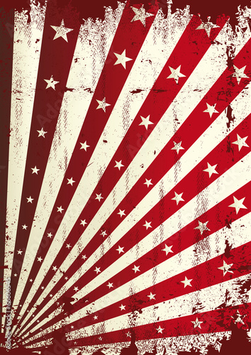Grunge star and red sunbeams background